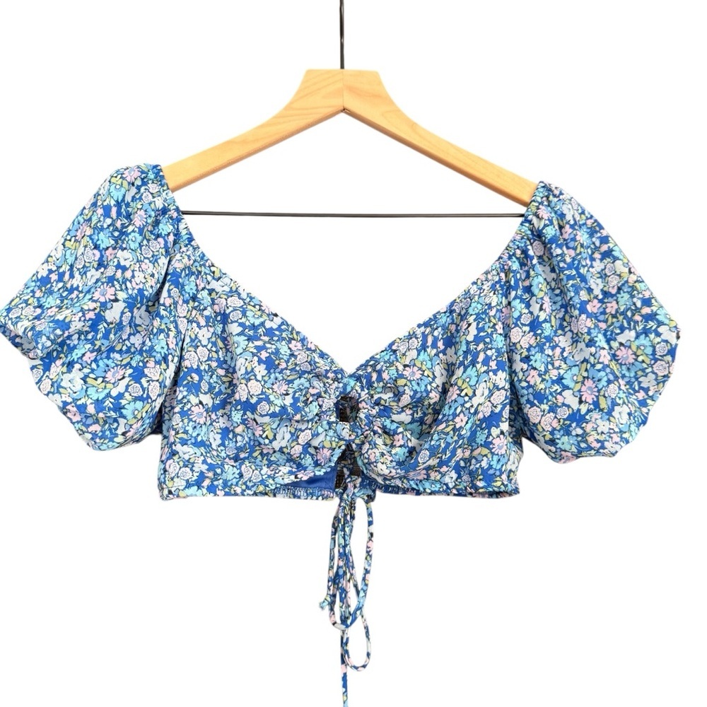 Floral Blue Women's Top